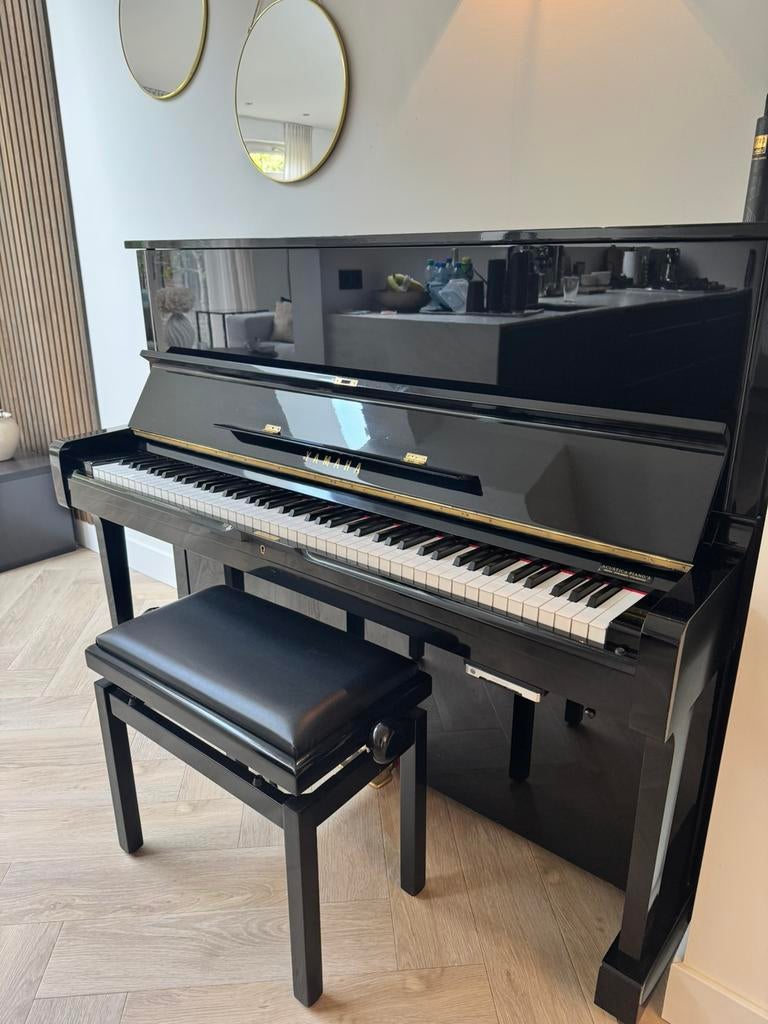 Yamaha U1 Silent Piano in topstaat inclusief kruk en headset, Muziek en Instrumenten, Piano's, Ophalen, Zo goed als nieuw, Zwart