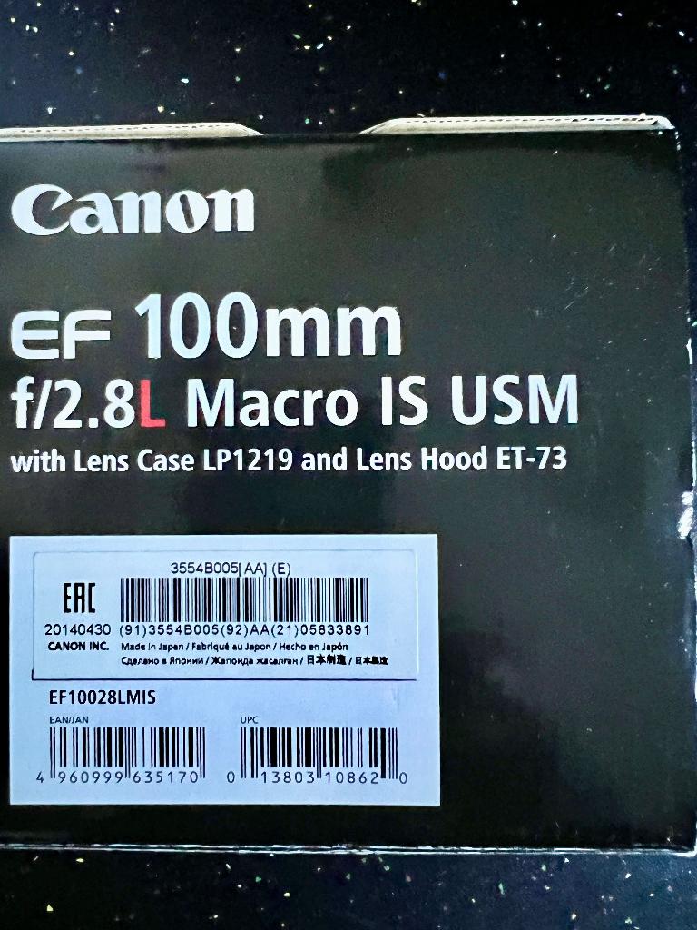 T e koop:CANON EF 100MM F/2.8 MACRO IS USM, Audio, Tv en Foto, Fotografie | Lenzen en Objectieven, Zo goed als nieuw, Macrolens