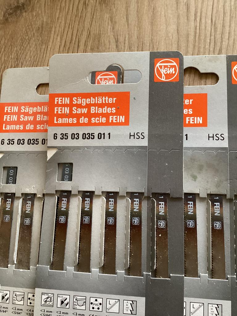 Zaagjes voor Fein decoupeerzaag, Doe-het-zelf en Verbouw, Gereedschap | Zaagmachines, Decoupeerzaag, Ophalen of Verzenden, Zo goed als nieuw