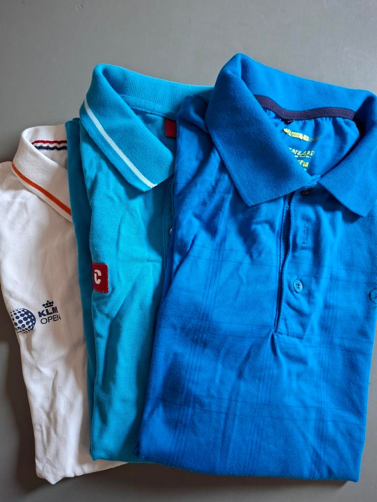 Drie golfshirts, twee van KLM Open, Kleding | Heren, Ophalen of Verzenden