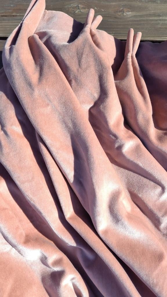 Gordijnen - roze - velours, Gebruikt, Overige kleuren, 100 tot 150 cm, Romantisch