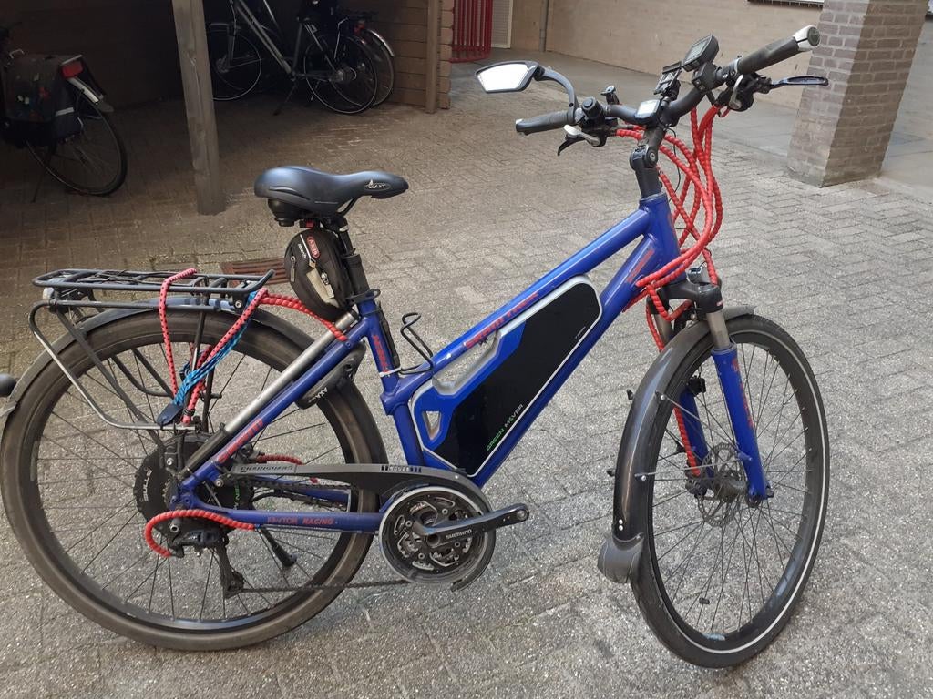 Cube Blauwe elektrische fiets - Gebruikt, Fietsen en Brommers, Gebruikt, Ophalen of Verzenden, Minder dan 47 cm, Cube