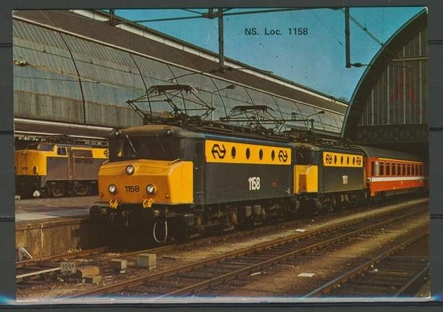 Locomotief Lok No. NS 1158 Foto Ansichtkaart Trein t-11 jdu, Verzamelen, Ophalen of Verzenden, Zo goed als nieuw, Trein, Kaart of Prent