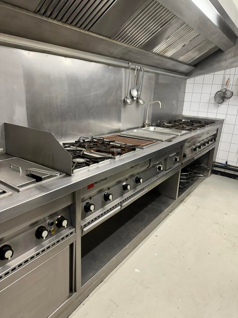 Kookline 10 pits gasfornuis bakplaat Gas frituur elektrisch, Ophalen of Verzenden, Gebruikt, Fornuis, Frituur en Grillen