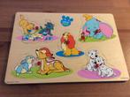 Disney Animal Friends houten knopjespuzzel. Bambolino Toys, Ophalen of Verzenden, Minder dan 10 stukjes, Zo goed als nieuw, Van hout