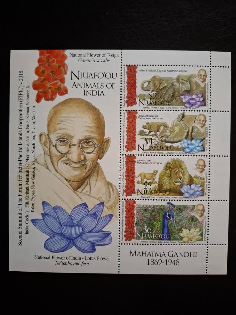 Niuafo'ou 2016 Mahatma Gandhi, Postzegels en Munten, Ophalen of Verzenden, Postfris