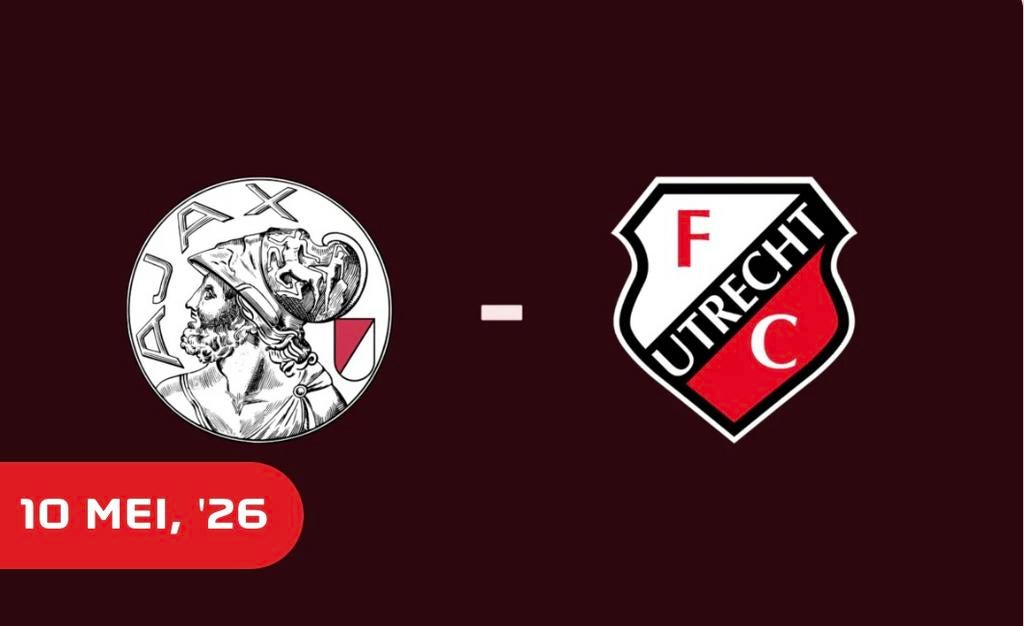 1 kaart Ajax-FC Utrecht vak 419, Tickets en Kaartjes, Eén persoon, Mei