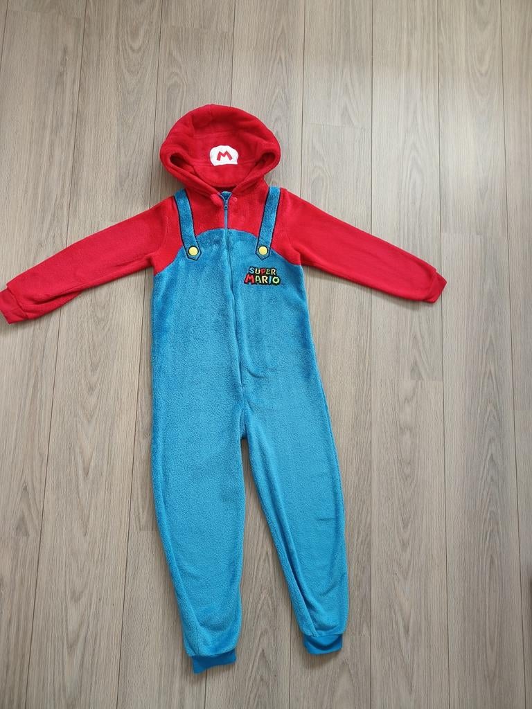 Super Mario Onesie - Maat 140, Super Mario, Nacht- of Onderkleding, Jongen of Meisje, Ophalen of Verzenden