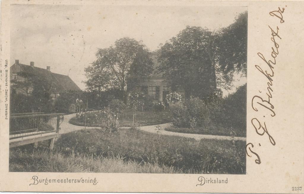Dirksland 1902 Burgemeesterswoning, Verzenden, Voor 1920, Gelopen, Zuid-Holland