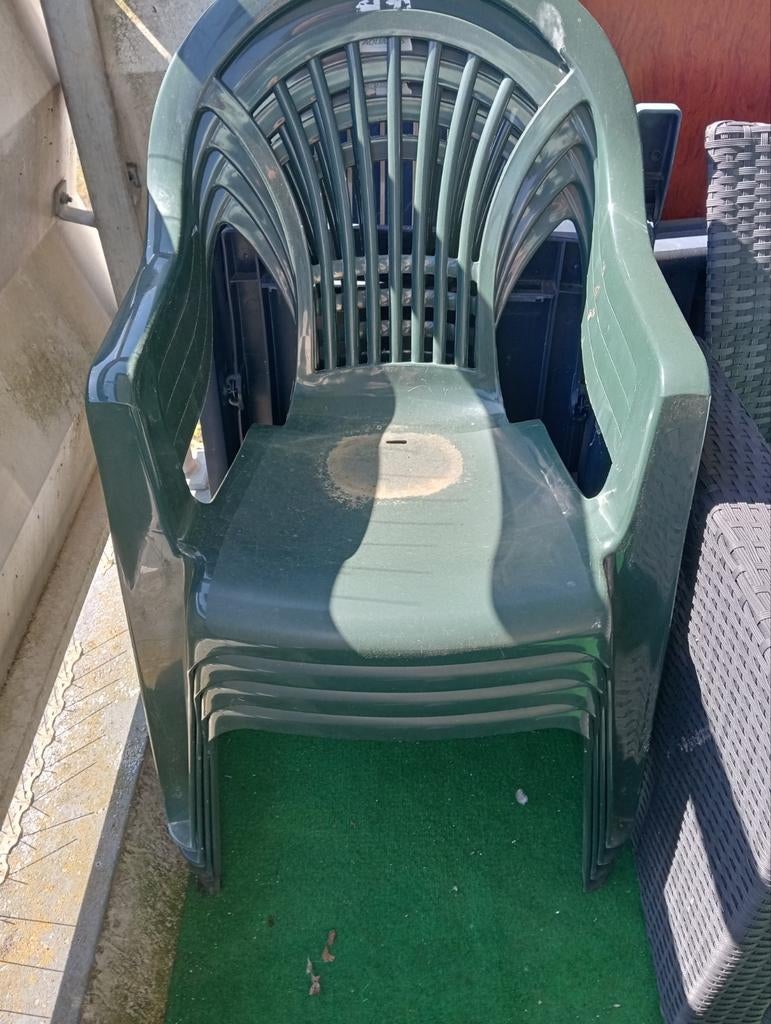 Stapelbare tuinstoelen Aquarius, Ophalen, Gebruikt, Kunststof, Stapelbaar