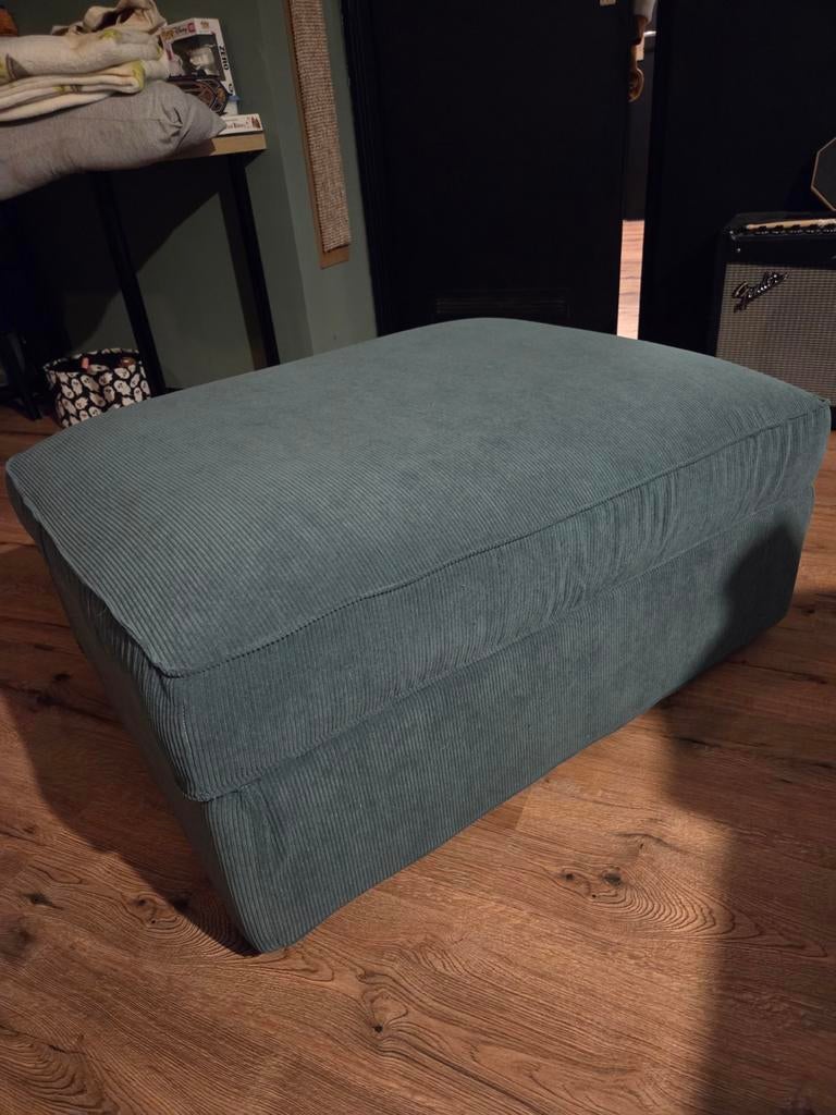 Ikea Kivik voetenbank met 2 hoezen, Ophalen, 75 tot 100 cm, Zo goed als nieuw, Rechthoekig