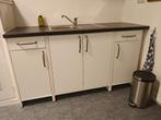 Keukenblok met kraan, Huis en Inrichting, Keuken | Keukenelementen, Ophalen, Gebruikt, Wit, 150 tot 200 cm