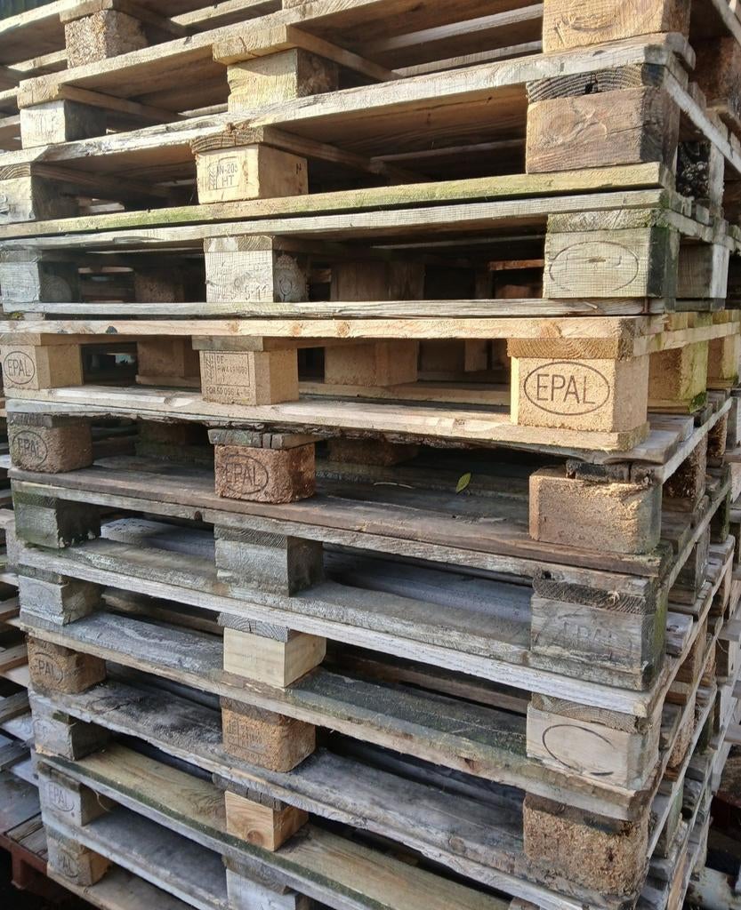 15 gebruikte europallets, Doe-het-zelf en Verbouw, Hout en Planken, Ophalen, Gebruikt, Pallet, Minder dan 200 cm