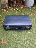 Brocante blauw koffertje jaren 50 fifties, Ophalen of Verzenden