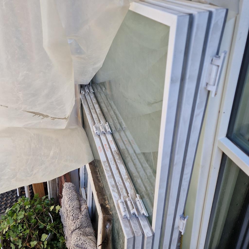 Voorzetramen 6 stuks wit scharnierend, Doe-het-zelf en Verbouw, Ophalen, Gevelraam of Ruit, Gebruikt, 80 tot 120 cm