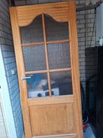 2 antieke binnendeuren met glas, Ophalen, Gebruikt, 80 tot 100 cm, Binnendeur