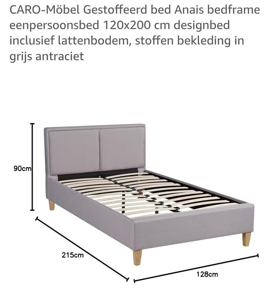Zo goed als nieuw! Twijfelaar bed met lattenbodem en matras, Ophalen, Twijfelaar, 120 cm