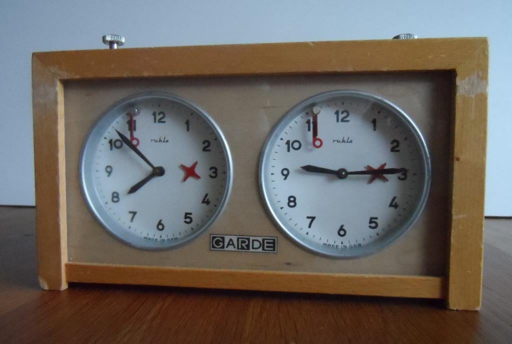 schaakklok Garde, Een of twee spelers, Ophalen of Verzenden, Gebruikt, Garde-Ruhla