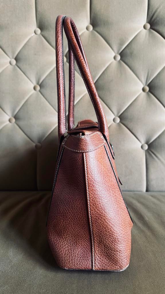 Tod's Leren Handtas - Midden Bruin, Zo Goed als Nieuw, Sieraden, Tassen en Uiterlijk, Tassen | Damestassen, Ophalen of Verzenden