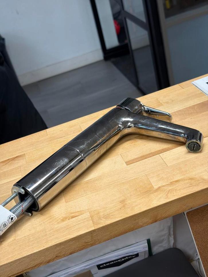 Brogrund kraan met verlenging - Zo goed als nieuw, Doe-het-zelf en Verbouw, Sanitair, Zo goed als nieuw, Kraan, Rvs, Ophalen