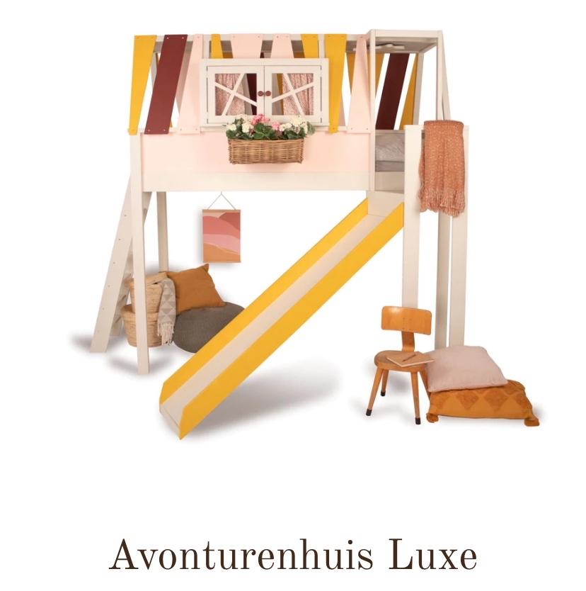 Avonturenhuis Luxe Hoogslaper met Glijbaan, Ophalen, Zo goed als nieuw, Hoogslaper