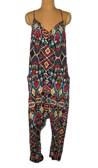WIYA vintage overall, bohemian jumpsuit, Mt. M, Kleding | Dames, Jumpsuits, Zo goed als nieuw, Maat 38/40 (M), Overige kleuren
