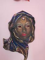 Zwart/paars Venetiaans Masker met gouden accenten, Ophalen of Verzenden