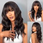 Pruik lang donkerbruin haar model Sayenne, Verzenden, Nieuw, Pruik of Haarverlenging