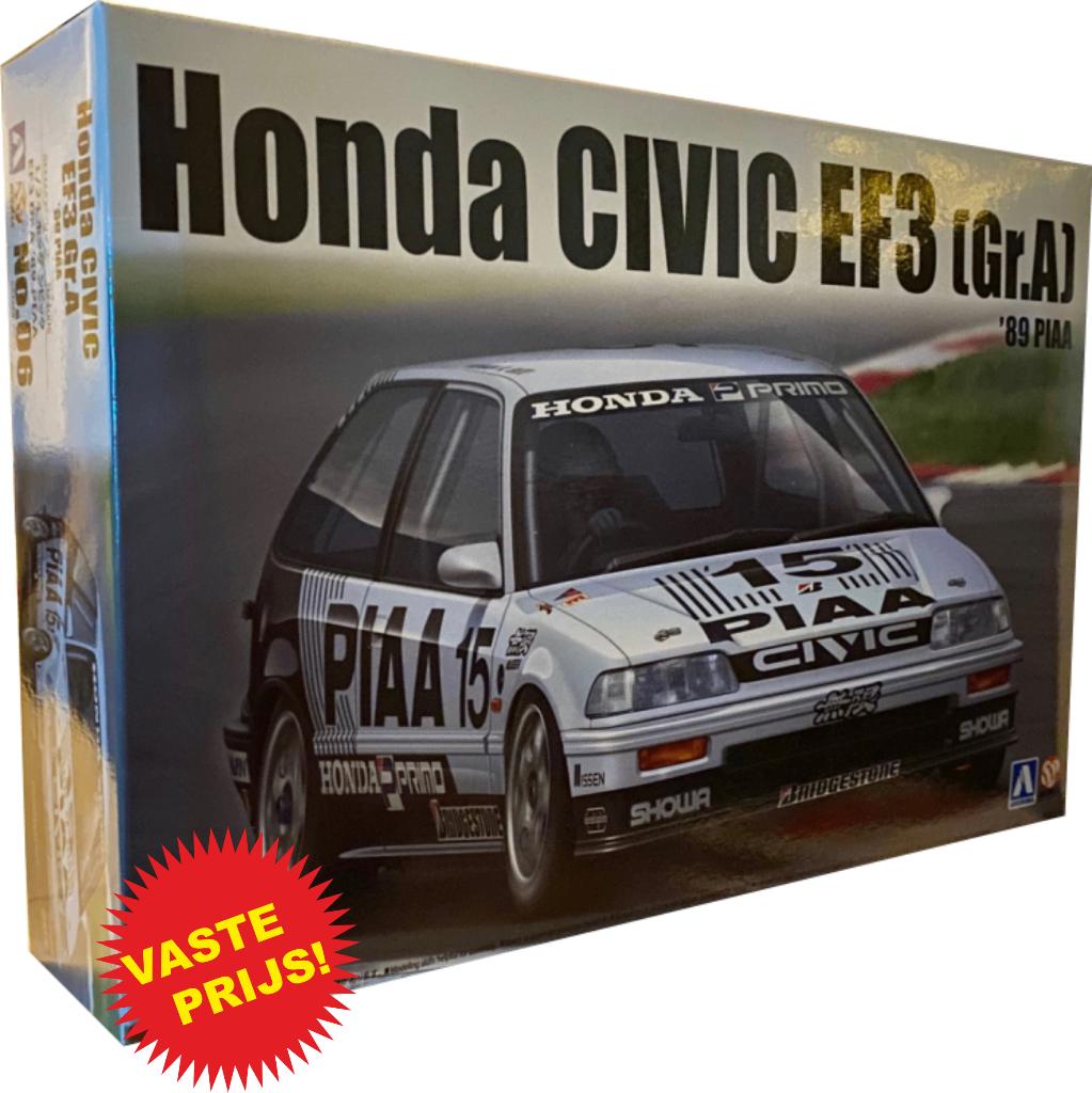 Honda Civic Ef3 (Gr.A) 1989 PIAA (Beemax 24005) 1/24, Overige merken, Auto, Groter dan 1:32, Nieuw