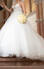 Witte Bruidsjurk met Glitters - Prinsessenmodel, Ophalen, Trouwjurk, Wit, Onbekend