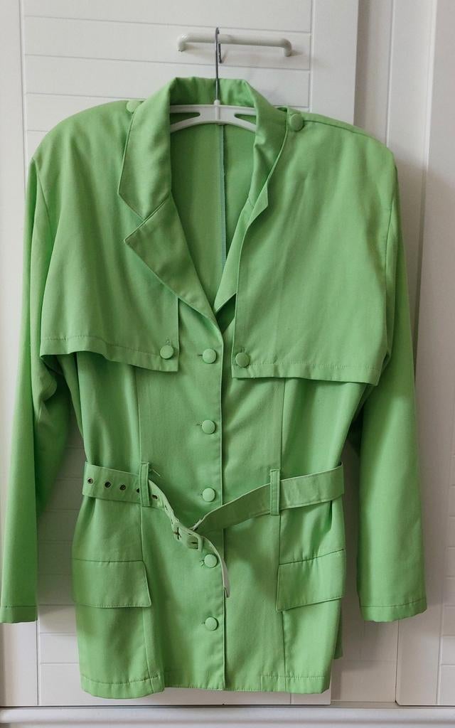 Felgroen dubbel jasje mt 1 / 36, Ophalen of Verzenden, Zo goed als nieuw, Maat 36 (S)