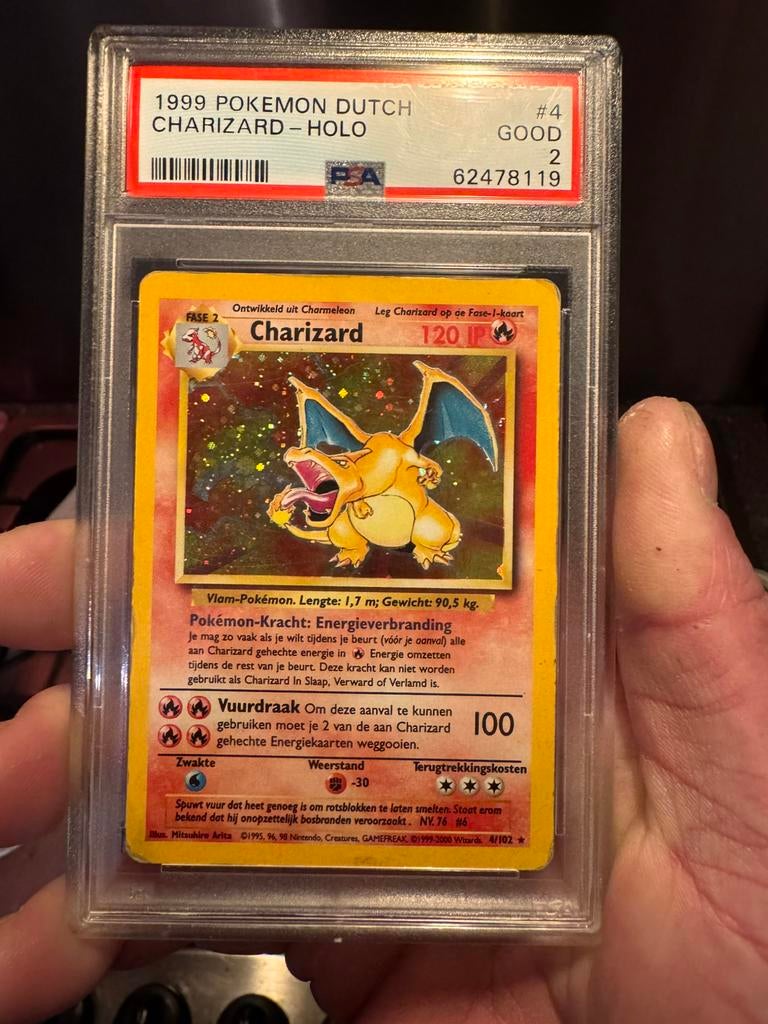 Charizard base set dutch psa 2, Ophalen of Verzenden, Nieuw