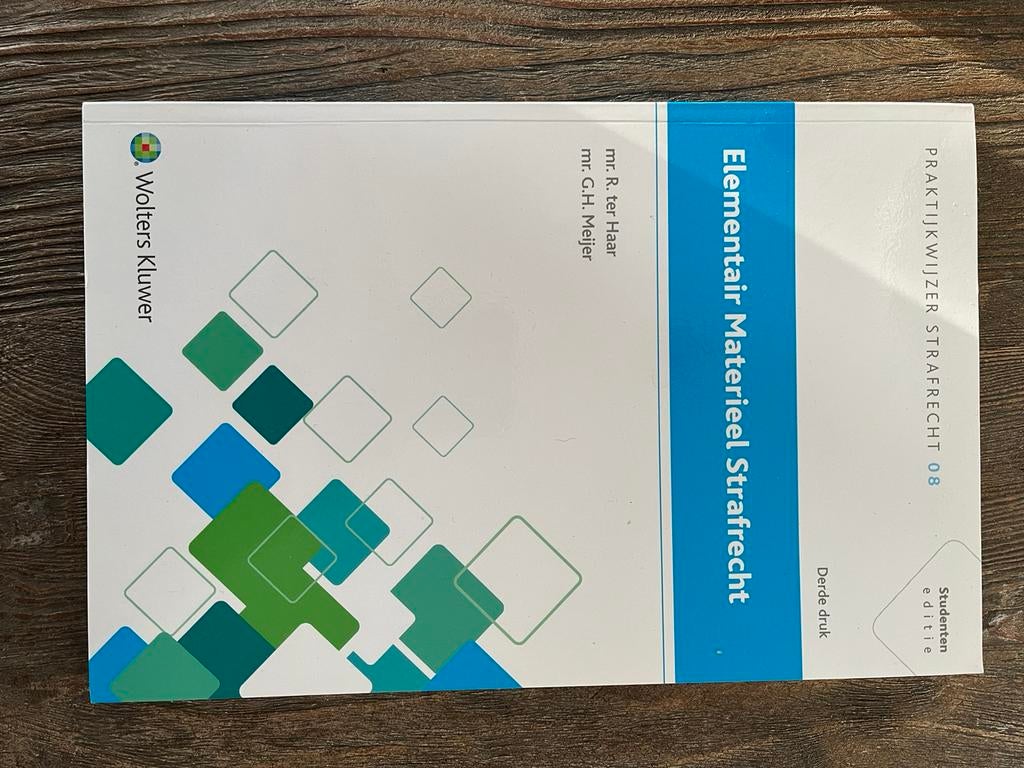 G.H. Meijer - Elementair materieel strafrecht, Boeken, Ophalen of Verzenden, Zo goed als nieuw, G.H. Meijer; R. ter Haar