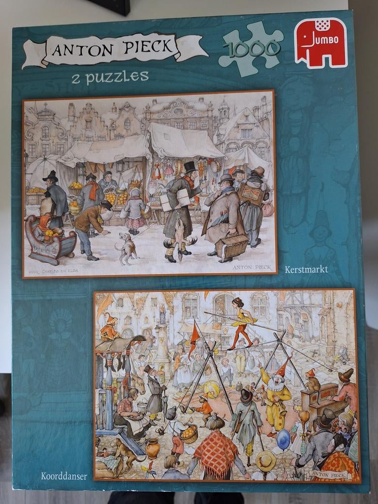 Anton Pieck puzzels, 2 stuks, 1000 stukjes per puzzel, Ophalen