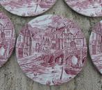 Alfred Meakin The Post House Mooie Rode Dessert Borden, Nieuw, Ophalen of Verzenden, Bord(en), Wedgwood