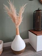 Stalen vaas 60cm met pluimen, naar wens te verven, Ophalen, Overige materialen, Overige kleuren, 50 tot 75 cm