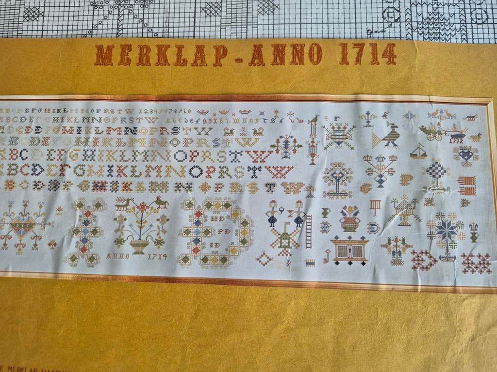 Borduurpatroon merklap 1714 Lanarte  Fries Museum, Ophalen of Verzenden, Patroon