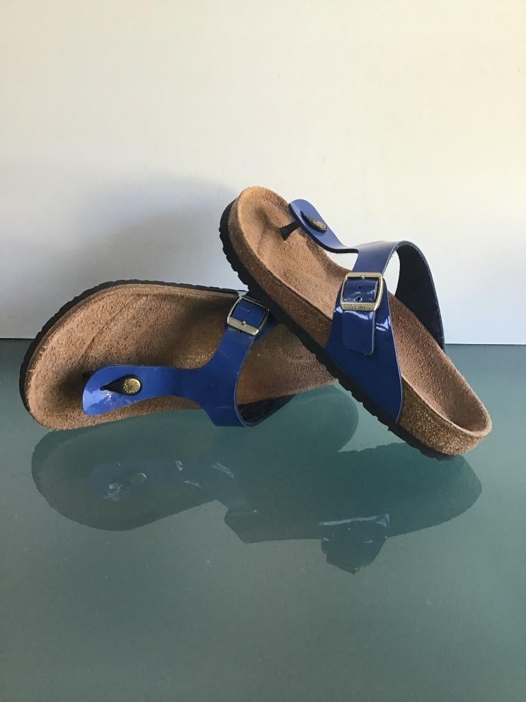Birkenstock Gizeh 41 | blauw | slippers | Gratis verzenden, Kleding | Dames, Schoenen, Zo goed als nieuw, Slippers, Blauw, Verzenden