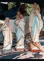 Antieke Gipsen Maria Beelden Set - 3 Stuks, Ophalen of Verzenden