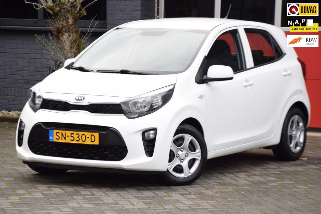 Kia Picanto 1.0 CVVT EconomyPlusLine 2018 5 Deurs Airco Stuu, Auto's, Voorwielaandrijving, Start-stop-systeem, Stof, 4 stoelen