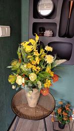 Zijden bloemstuk met vaas, 60 cm hoog, Ophalen of Verzenden, Nieuw