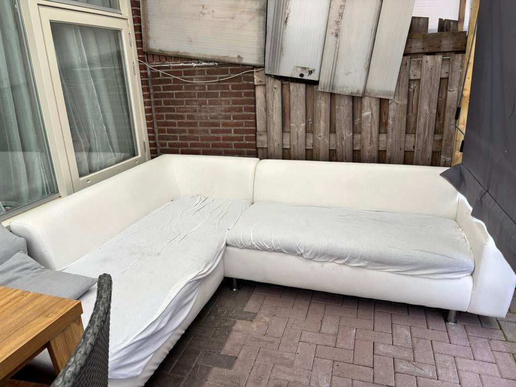 Hoekbank, Huis en Inrichting, Banken | Bankstellen, Ophalen, Kunststof, Gebruikt, Hoekbank