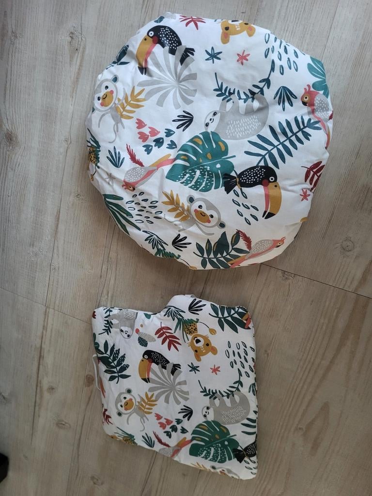 Kussentjes/hoezen Stokke Nomi - Jungle Panda Toekan Beertjes, Ophalen, Zo goed als nieuw, Meegroeistoel, Stoelverkleiner