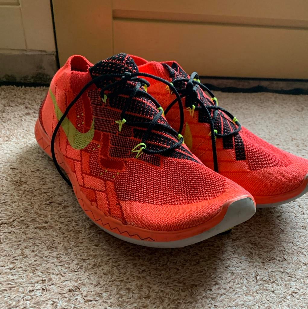 Nike Free Flyknit 4.0 Hardloopschoenen Maat 44.5, Kleding | Dames, Schoenen, Ophalen of Verzenden, Gedragen, Oranje, Sneakers of Gympen