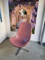 Leren fauteuil Gelderland 7400 serie oud-roze, Ophalen, Gebruikt, 50 tot 75 cm, Leer