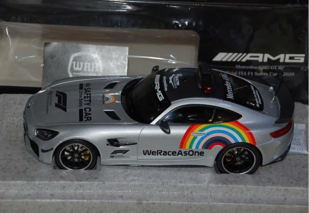 1:18 MERCEDES AMG GTR 2020 F1 SAFETY CAR Minichamps WRH, Verzenden, Zo goed als nieuw, Auto, MiniChamps