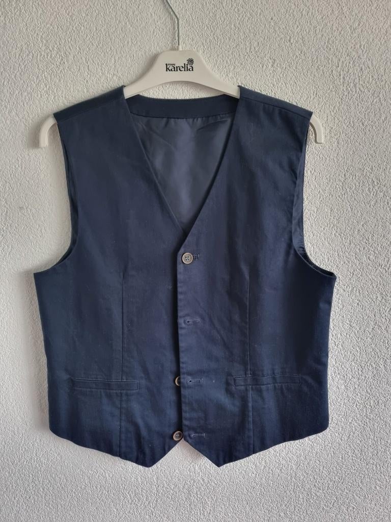 donkerblauw jongens gilet maat 176, Kinderen en Baby's, Kinderkleding | Maat 176, Overige typen, Ophalen of Verzenden, Zo goed als nieuw