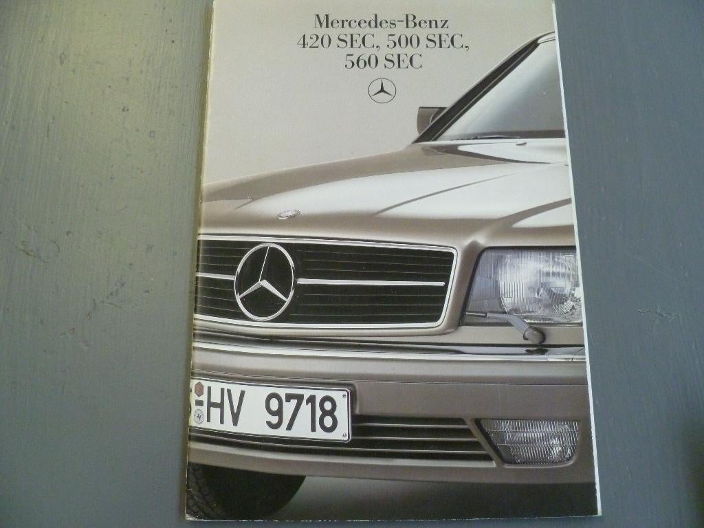 Mercedes-Benz SEC folder 1985 Nederland 420SEC 500SEC 560SEC, Boeken, Ophalen of Verzenden, Zo goed als nieuw, Overige merken