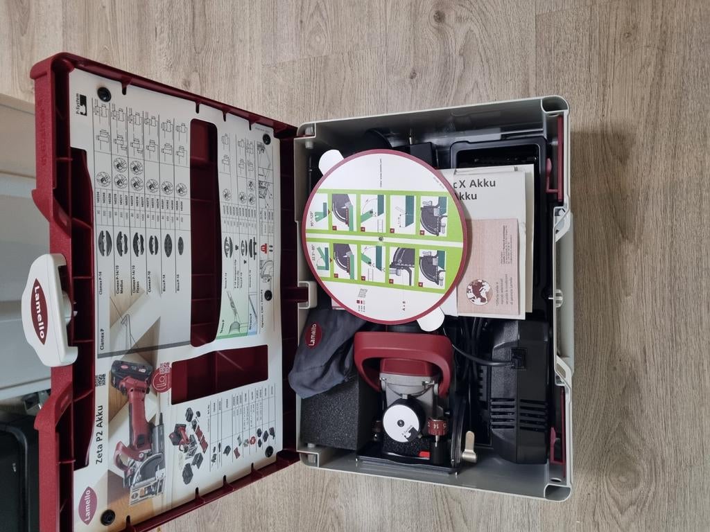 Lamello Zeta P2 SET Accu groeffreesmachine (nieuw ongebruikt, Ophalen of Verzenden, Nieuw, Accu, Lamello