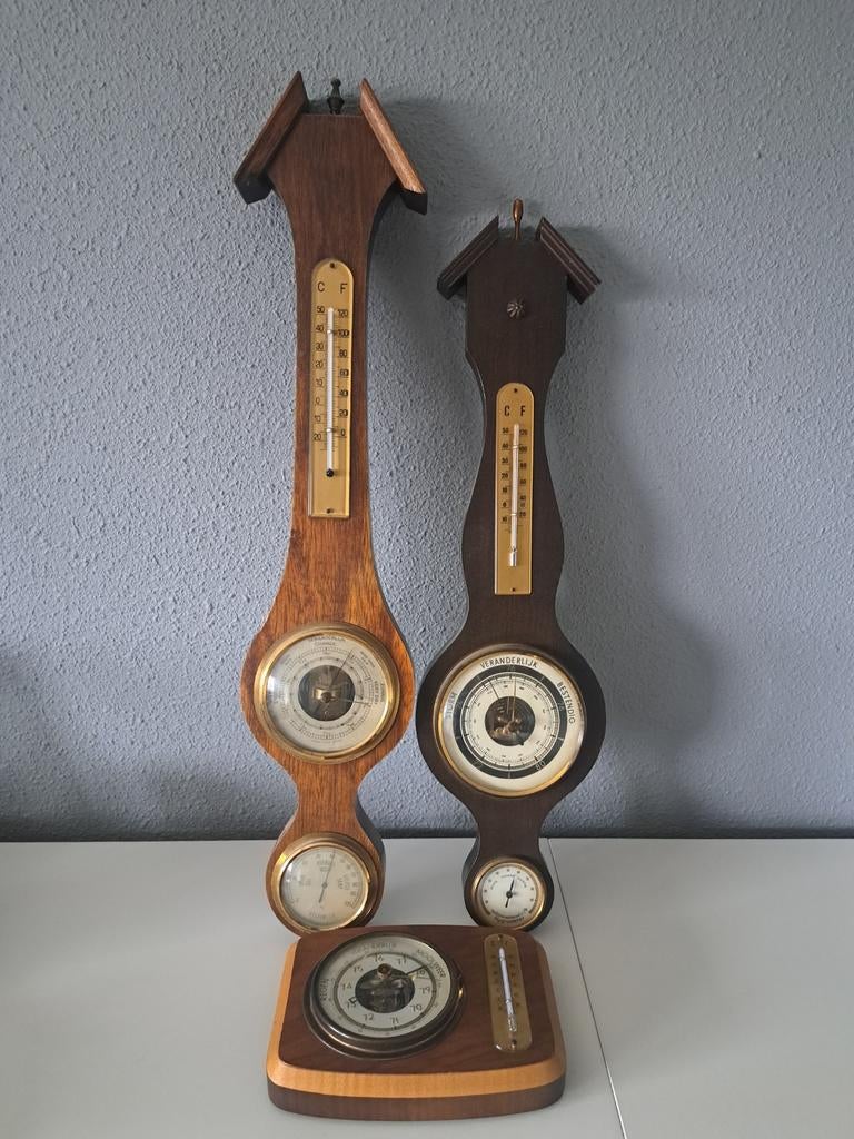 3 barometers te koop, Audio, Tv en Foto, Weerstations en Barometers, Ophalen, Gebruikt, Barometer